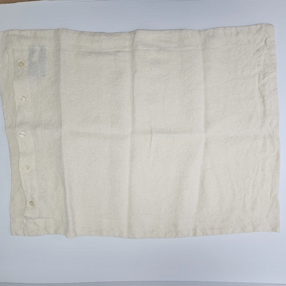 Ralph Lauren Standard Sham Foley Cream Linen 20 x 28 Neutral Natural Bedding